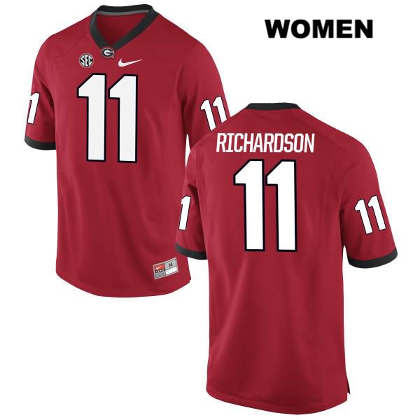 Georgia Bulldogs Women's Keyon Richardson #11 NCAA Authentic Red Nike Stitched College Football Jersey BWO1356EX